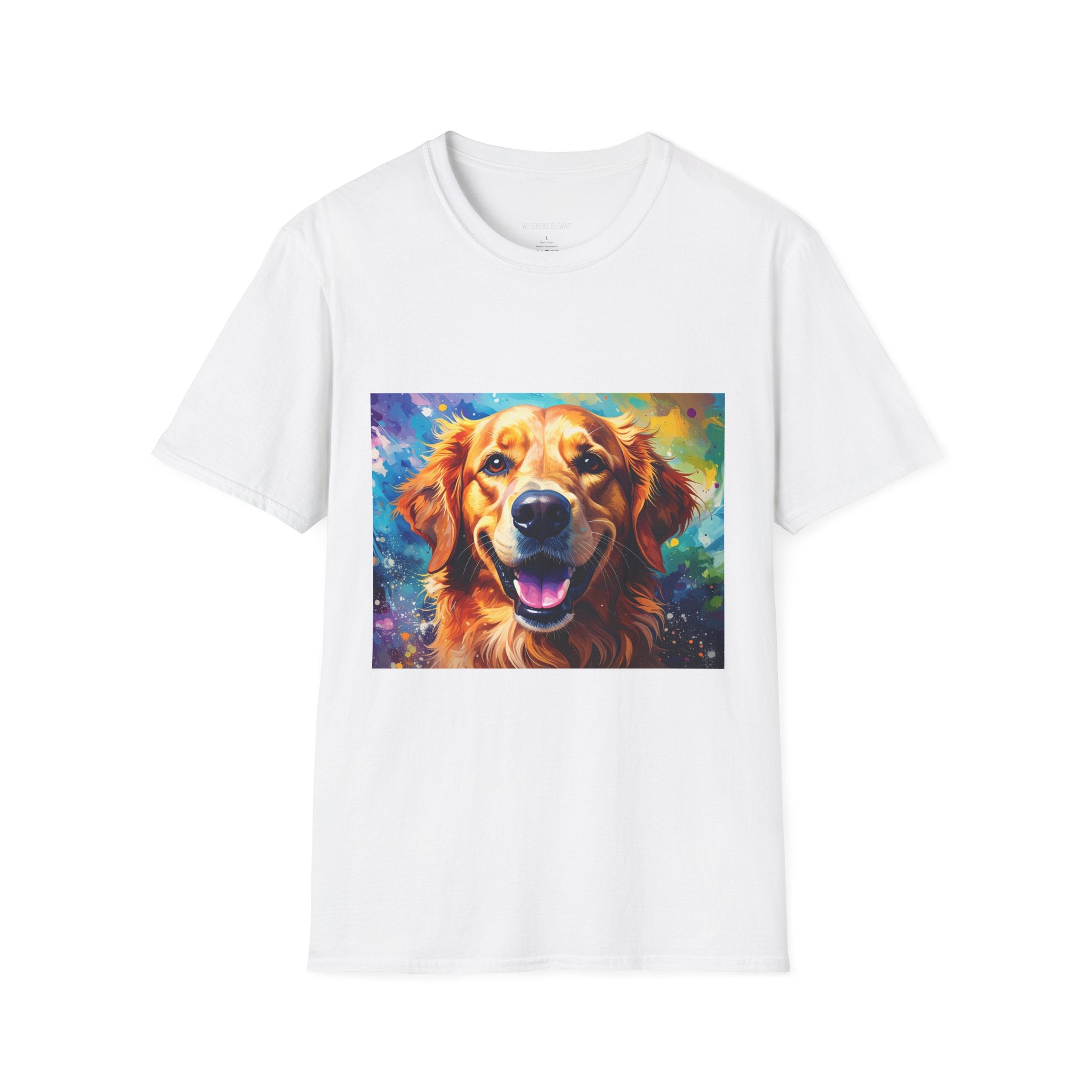 Golden Retriever Pop Art T-Shirt — Colorful Happy Dog Tee