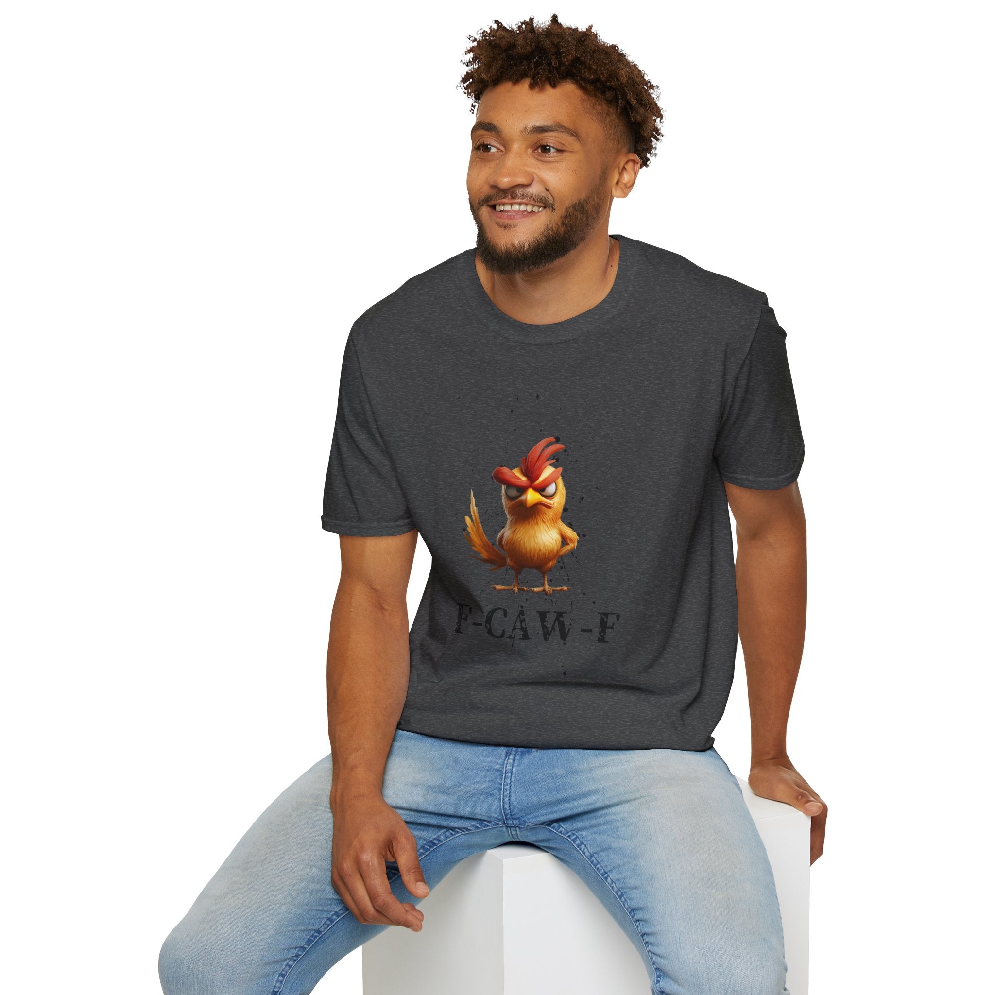 Angry Cartoon Chicken T-Shirt — Funny F-CAW-F Graphic Tee
