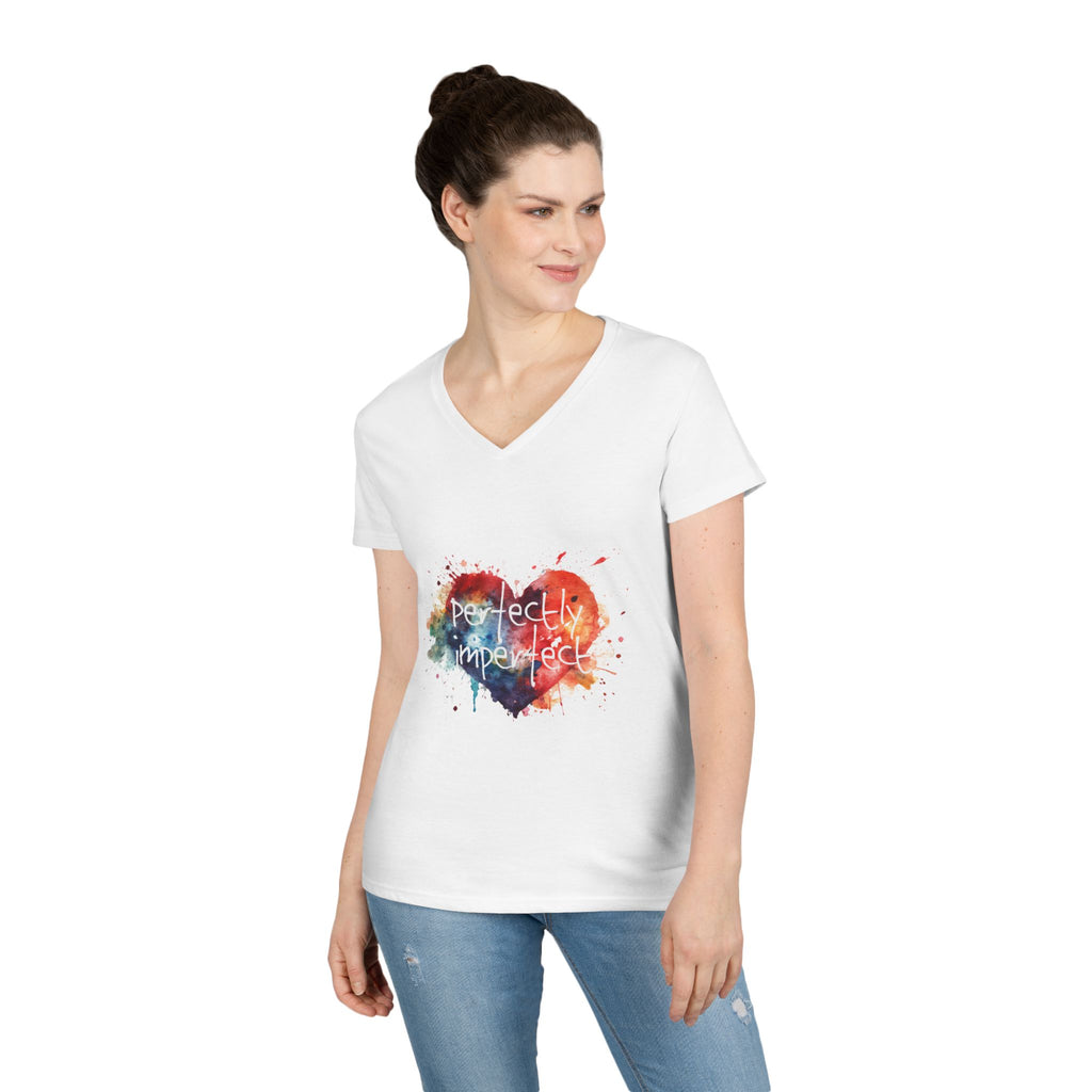 Perfectly Imperfect Heart V-Neck Tee