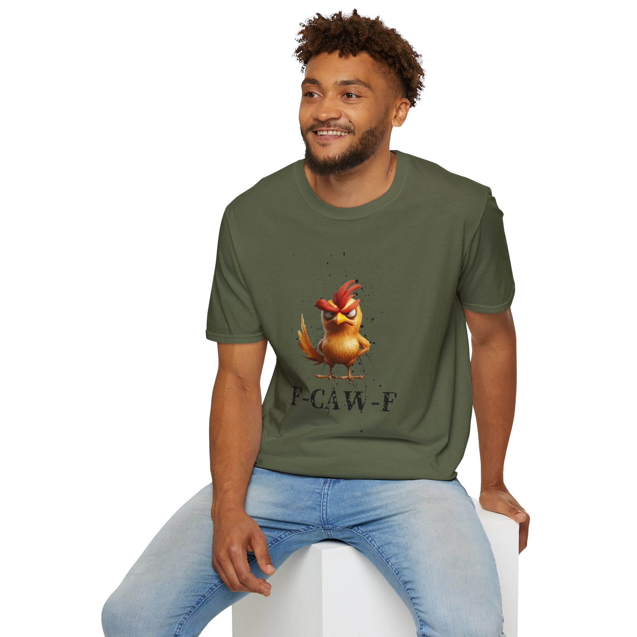 Angry Cartoon Chicken T-Shirt — Funny F-CAW-F Graphic Tee