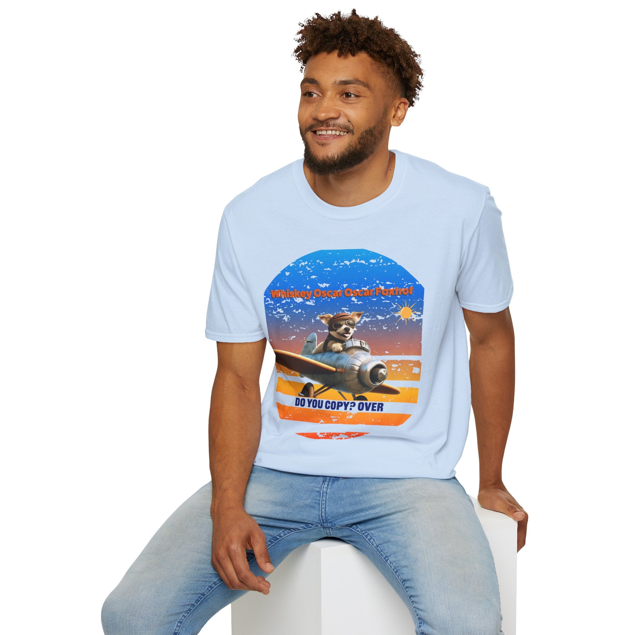 Retro Pilot Dog T-Shirt, Vintage Airplane Tee