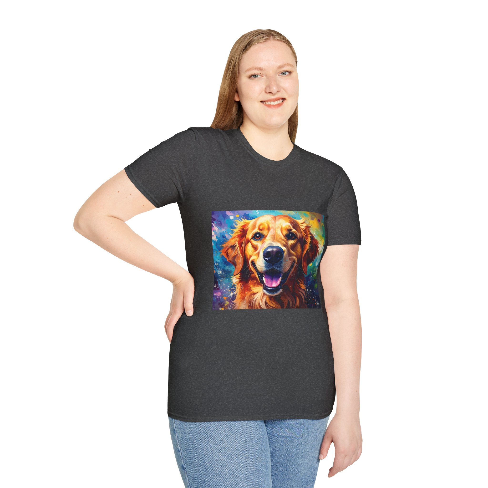 Golden Retriever Pop Art T-Shirt — Colorful Happy Dog Tee