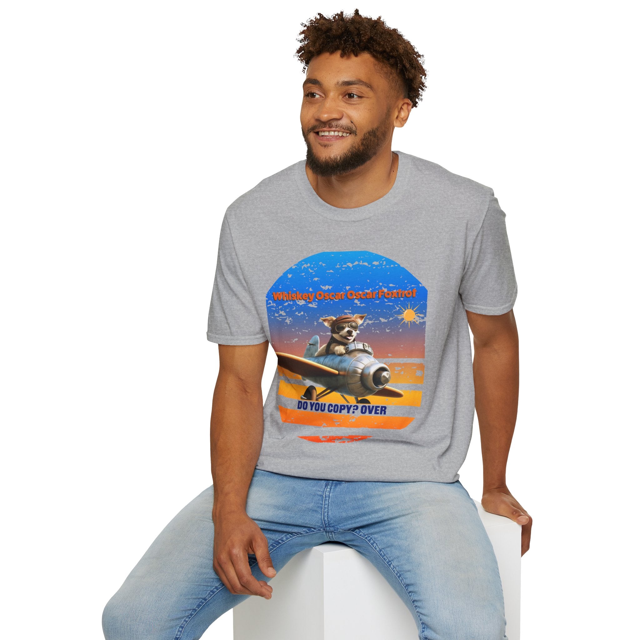 Retro Pilot Dog T-Shirt, Vintage Airplane Tee