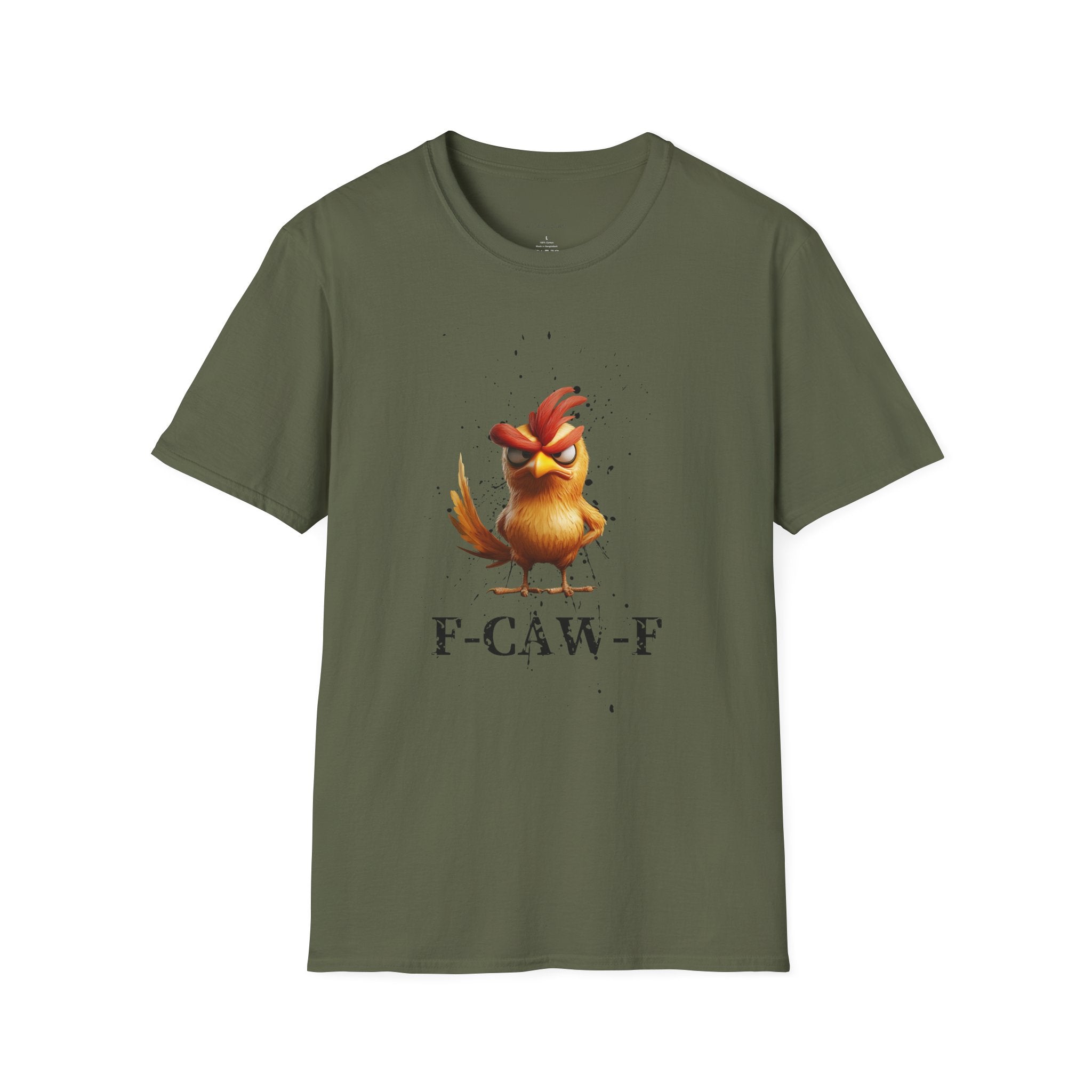 Angry Cartoon Chicken T-Shirt — Funny F-CAW-F Graphic Tee
