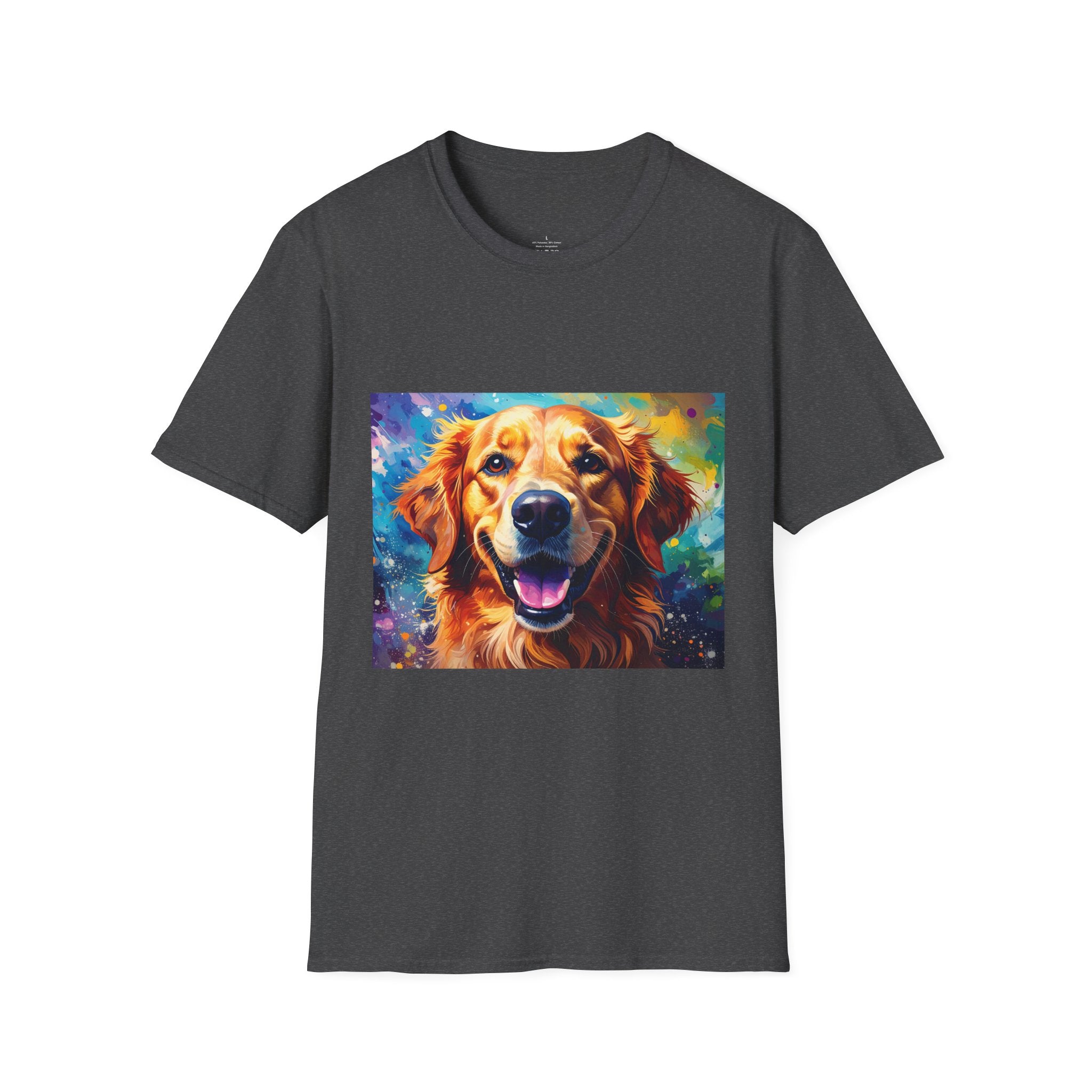 Golden Retriever Pop Art T-Shirt — Colorful Happy Dog Tee