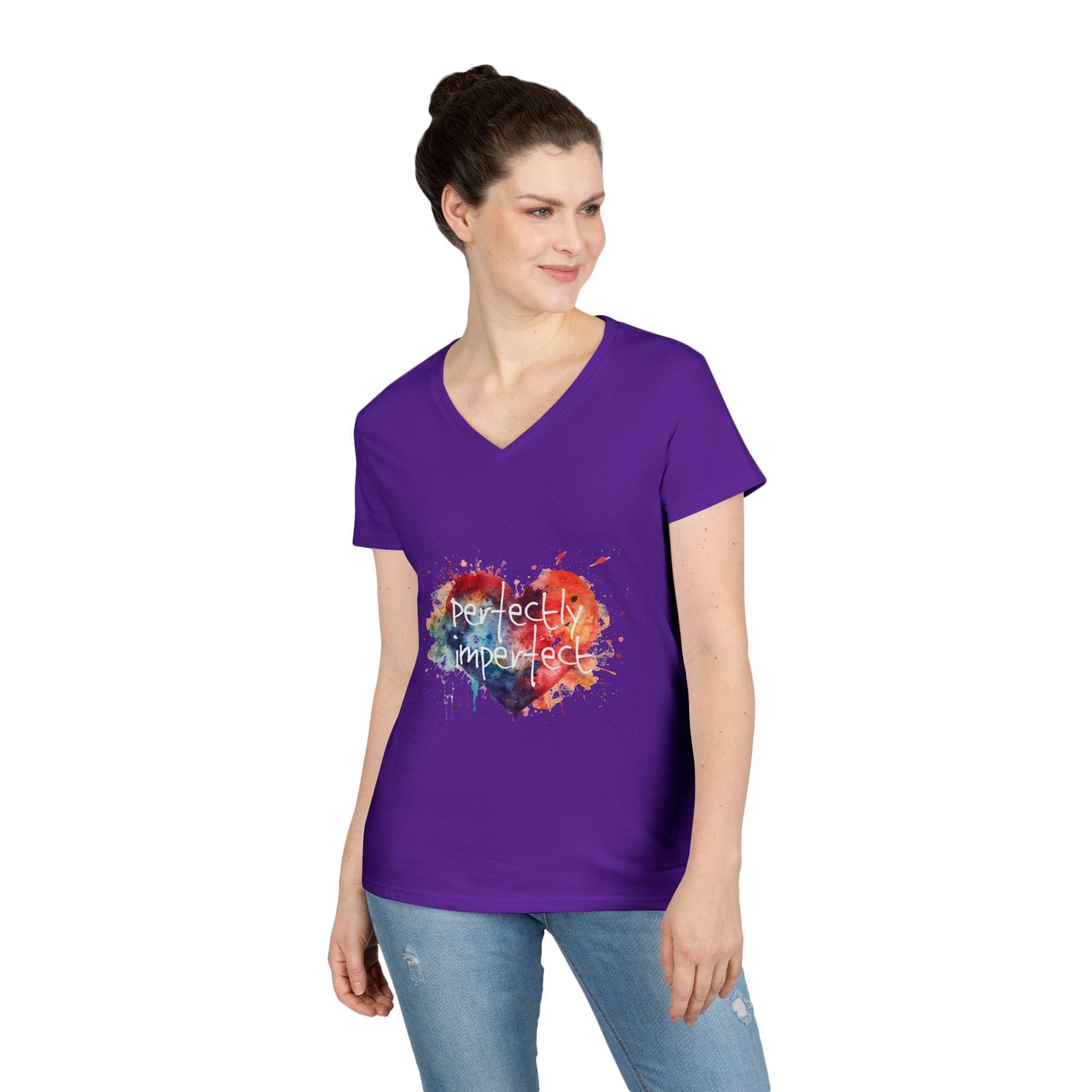 Perfectly Imperfect Heart V-Neck Tee