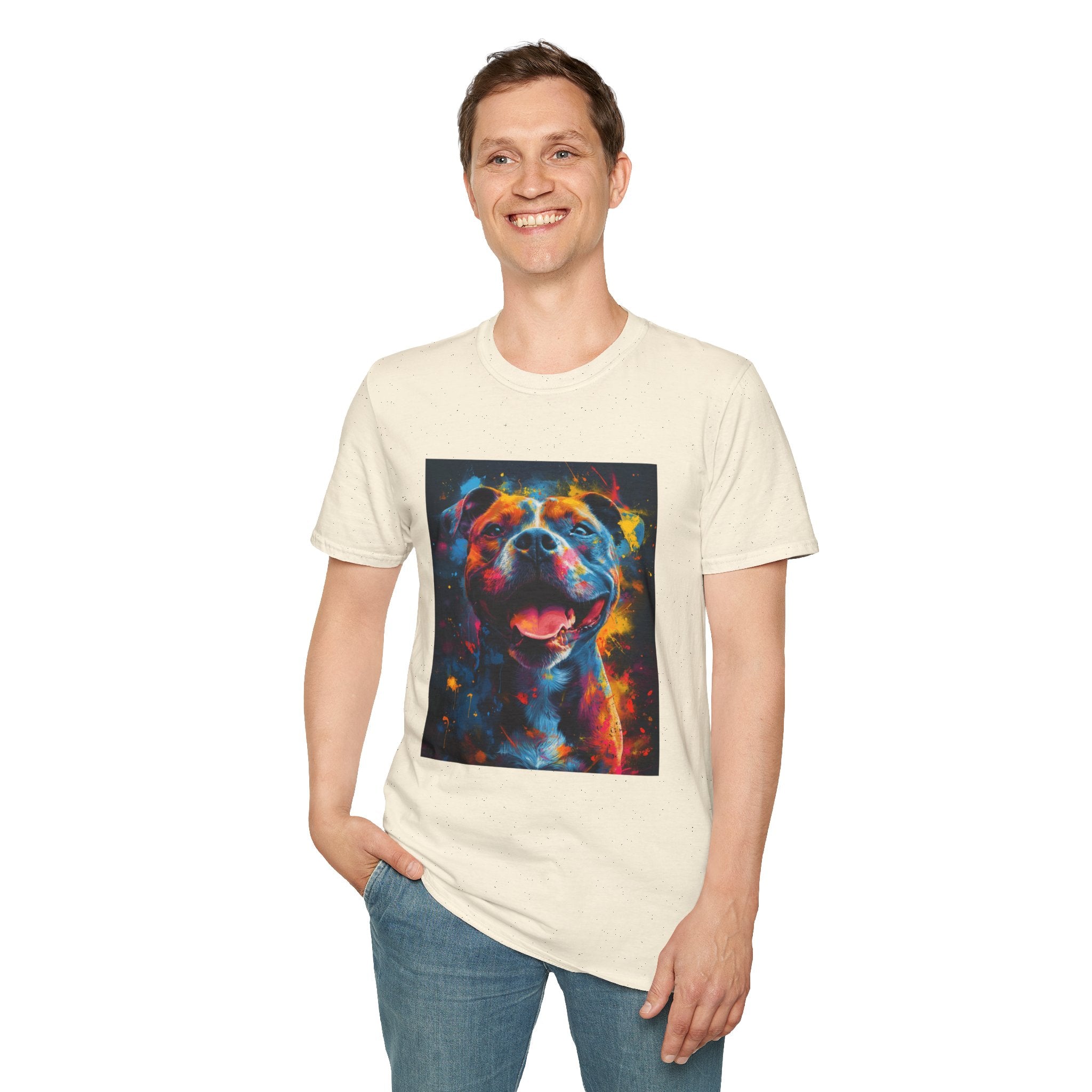 Pitbull Galaxy Pop Art T-Shirt