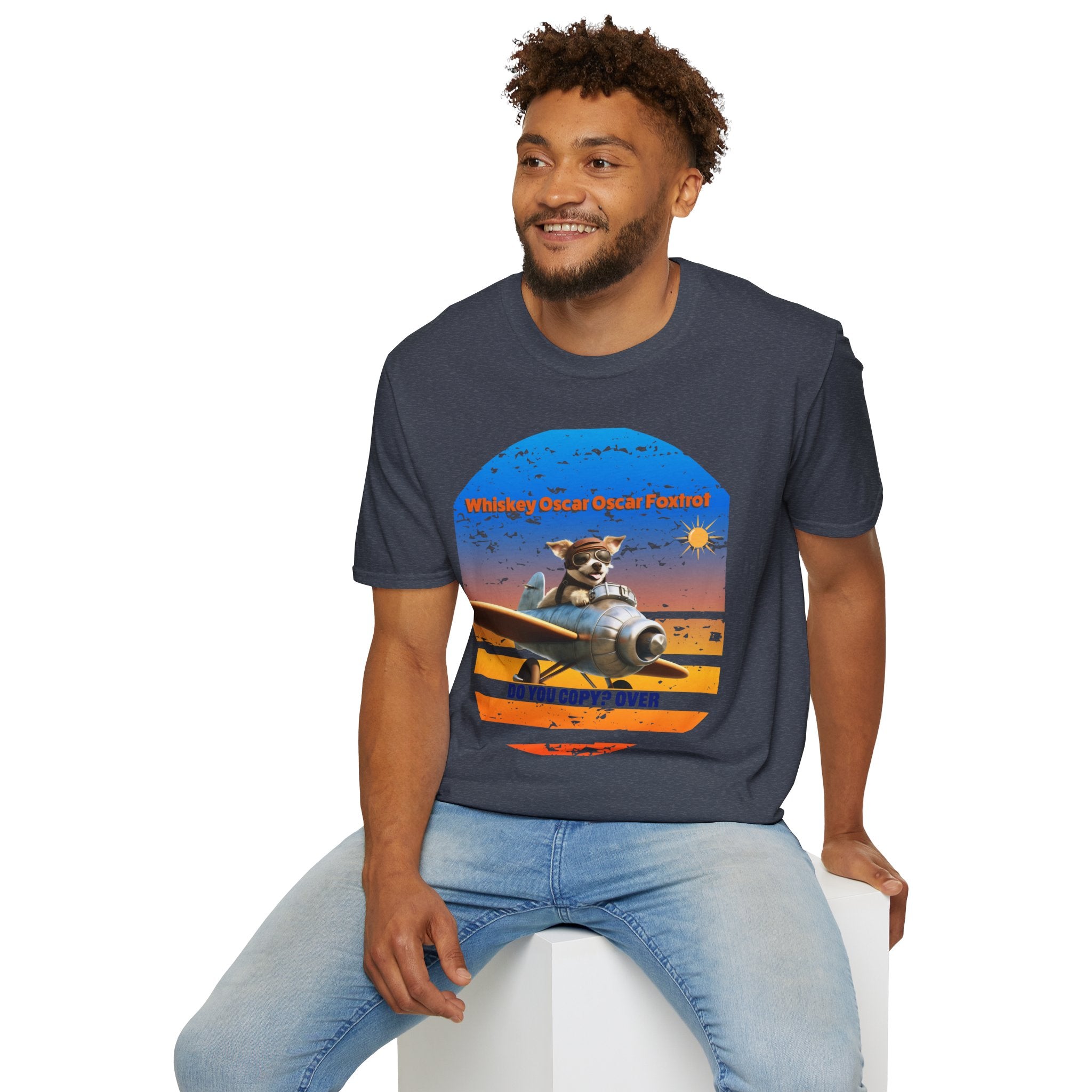 Retro Pilot Dog T-Shirt, Vintage Airplane Tee