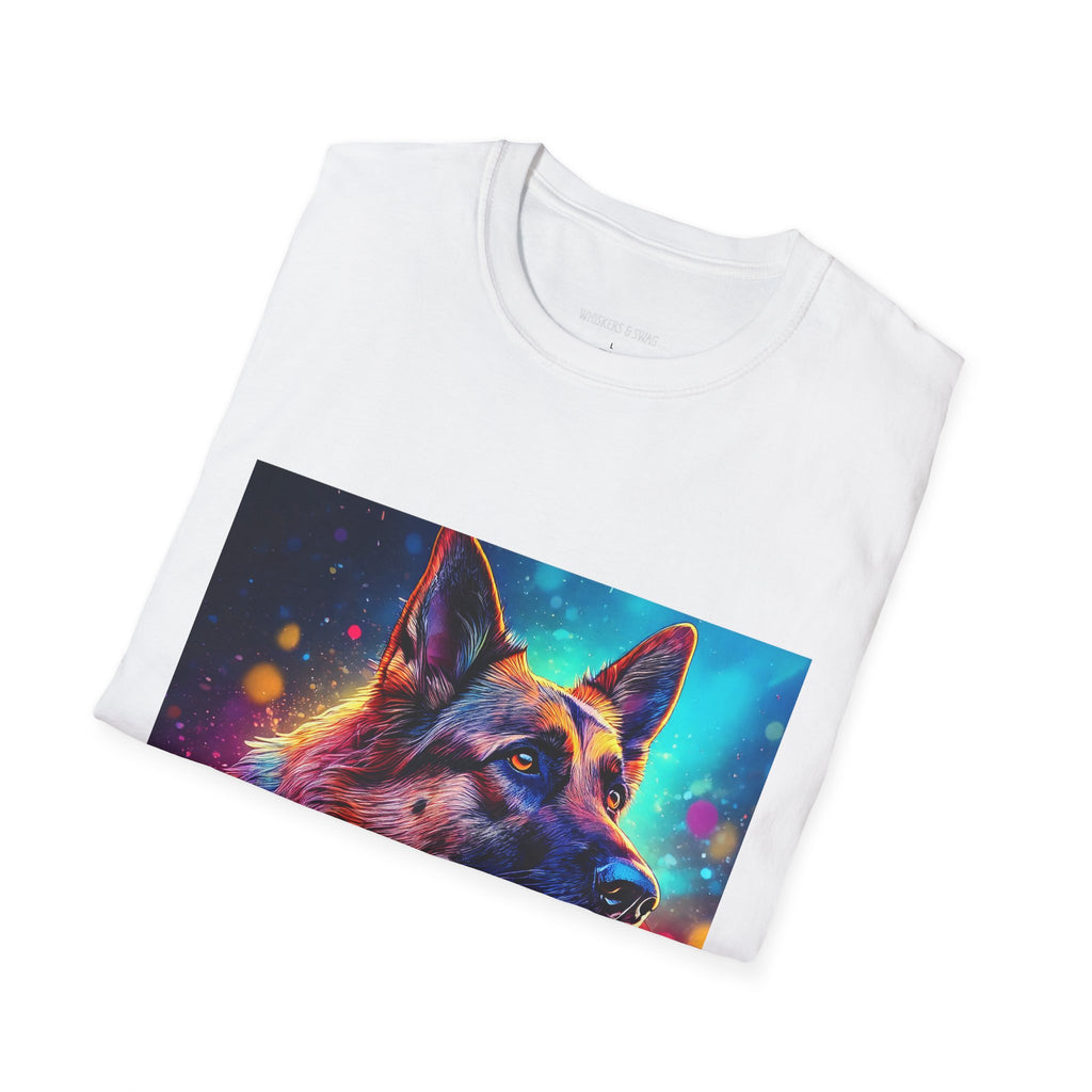 Neon German Shepherd T-Shirt — Colorful Pop Art Dog Tee