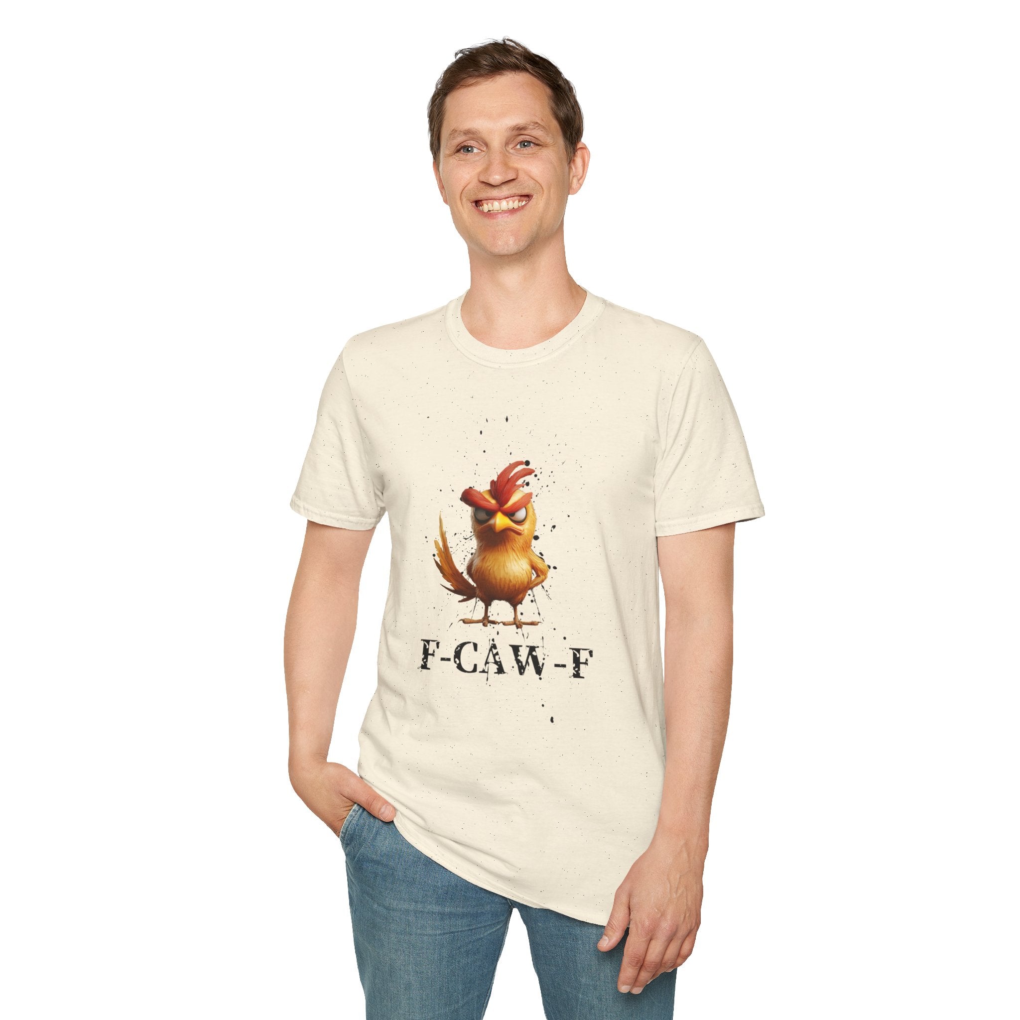 Angry Cartoon Chicken T-Shirt — Funny F-CAW-F Graphic Tee