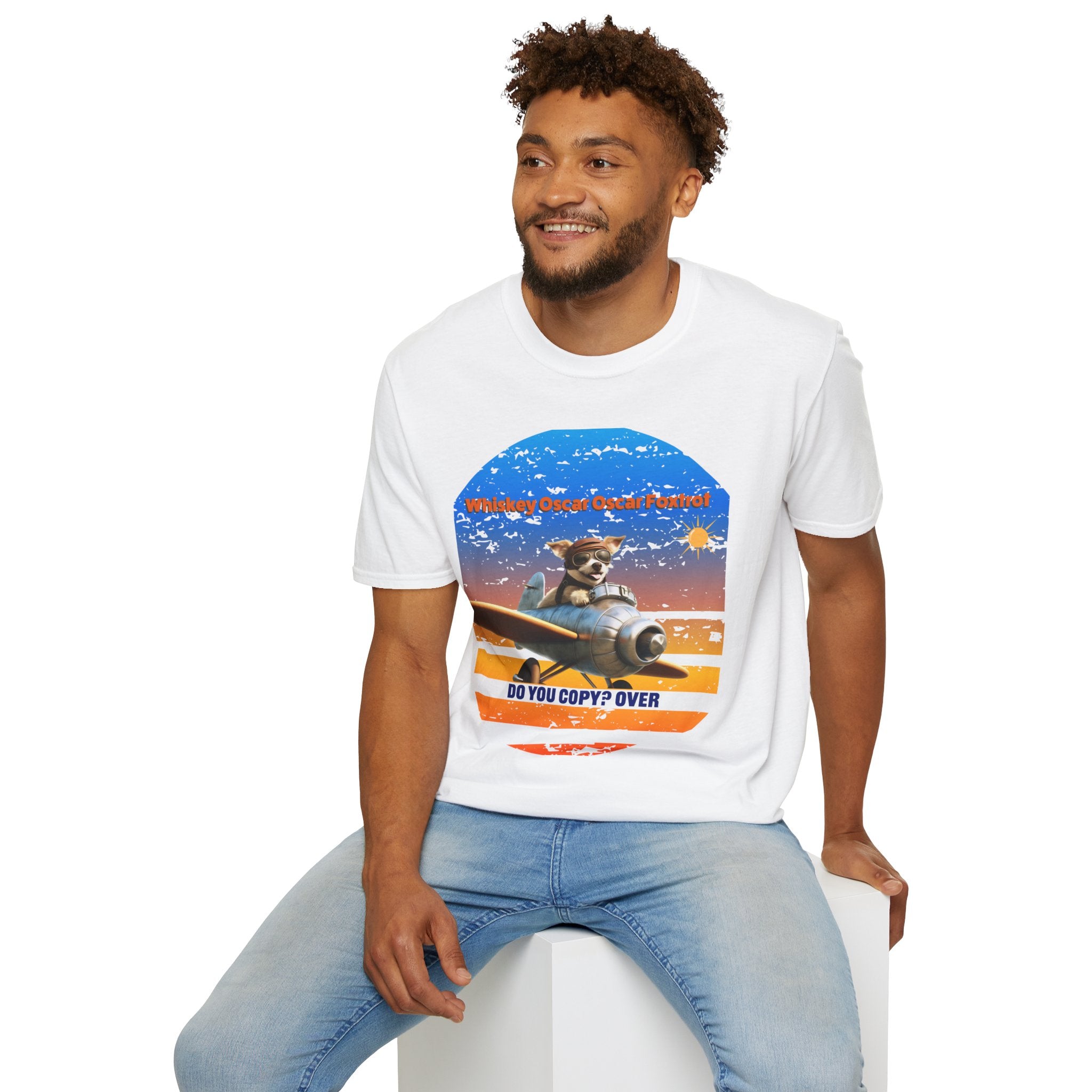 Retro Pilot Dog T-Shirt, Vintage Airplane Tee
