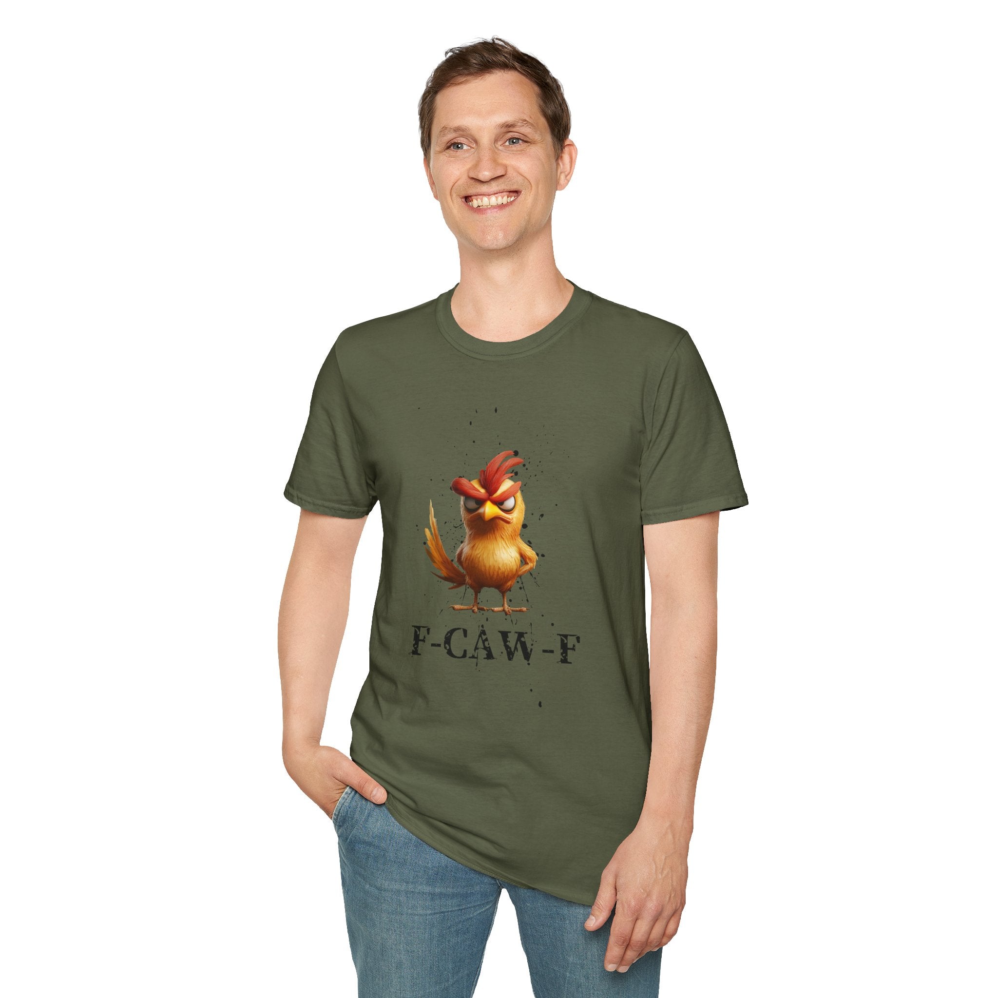 Angry Cartoon Chicken T-Shirt — Funny F-CAW-F Graphic Tee