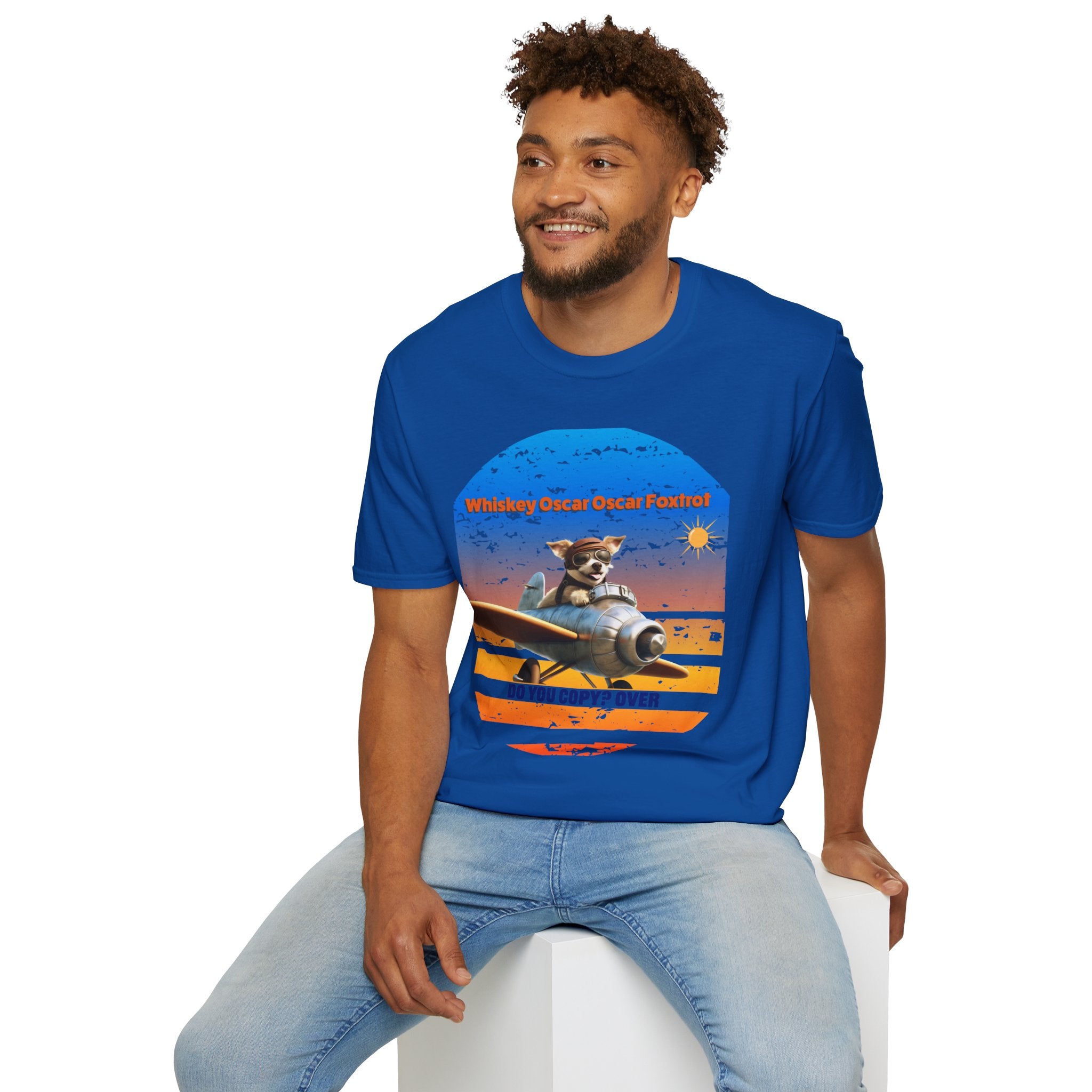 Retro Pilot Dog T-Shirt, Vintage Airplane Tee