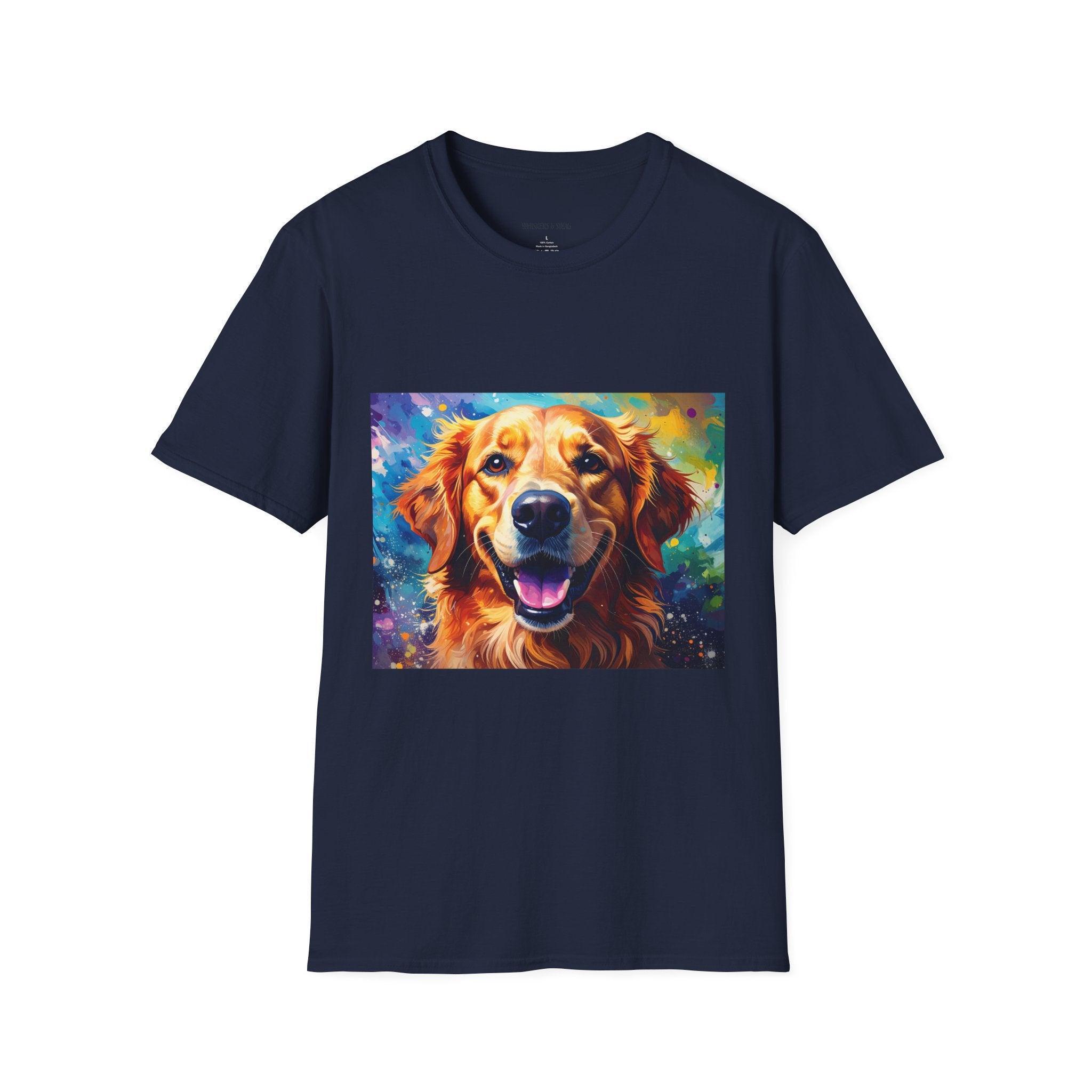 Golden Retriever Pop Art T-Shirt — Colorful Happy Dog Tee