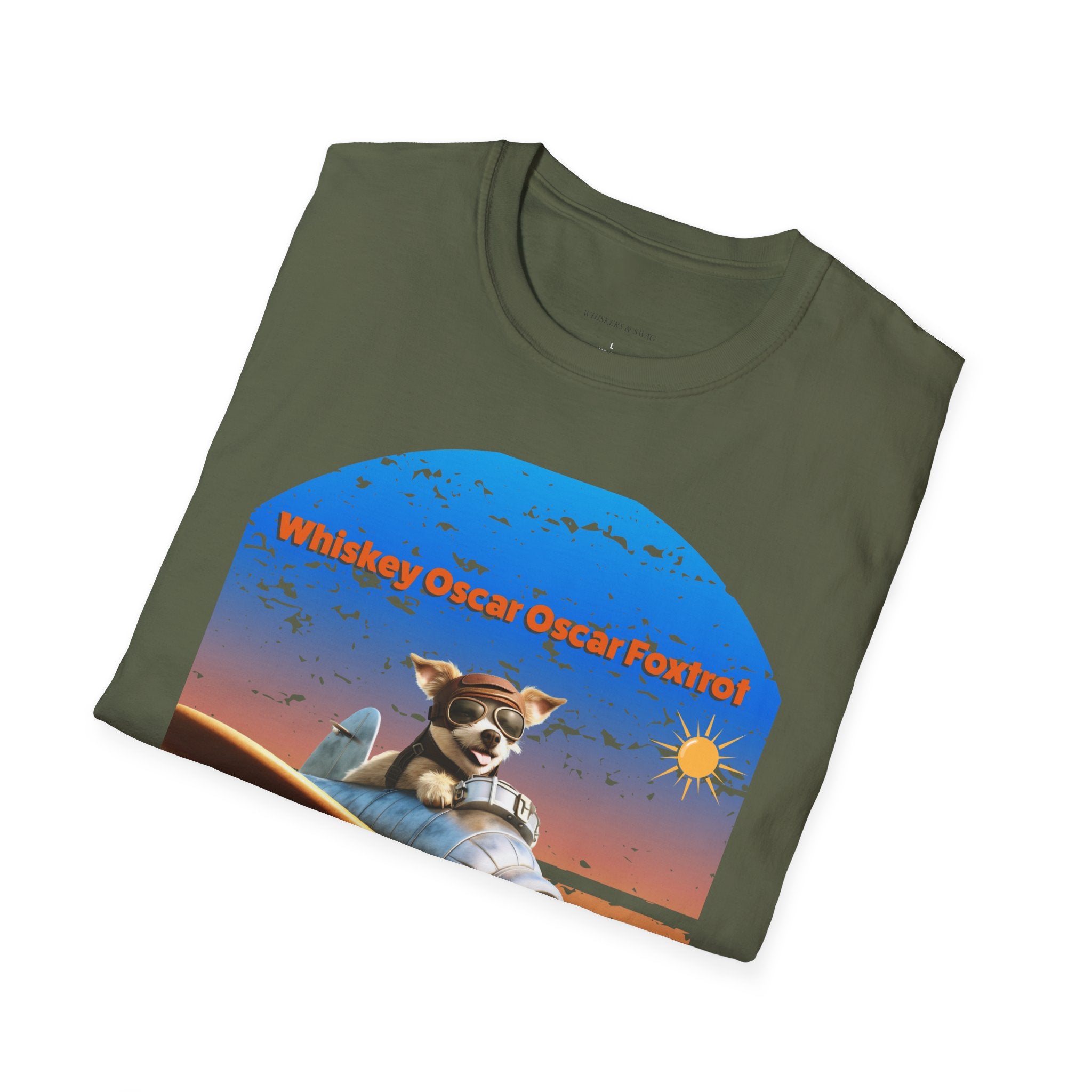 Retro Pilot Dog T-Shirt, Vintage Airplane Tee