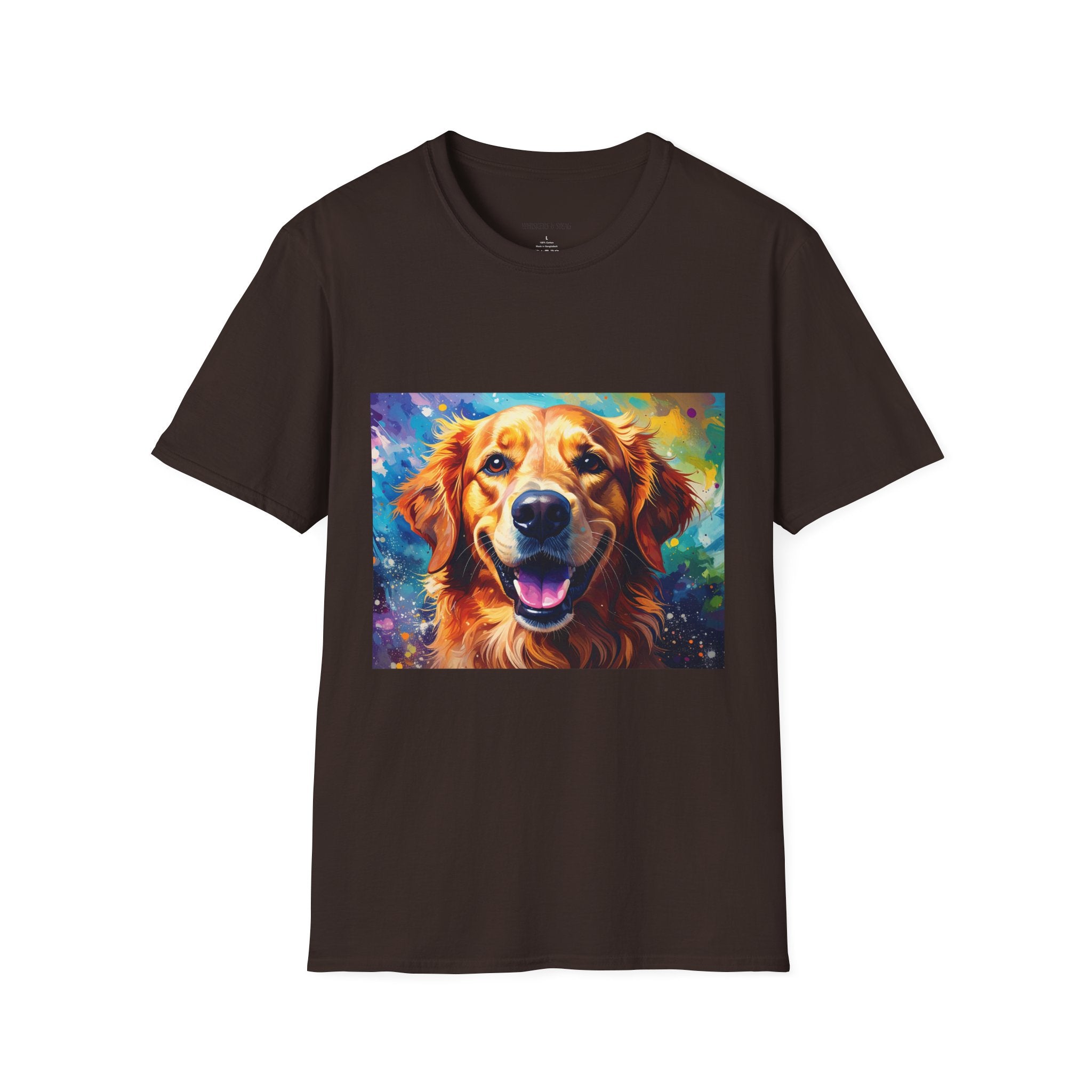 Golden Retriever Pop Art T-Shirt — Colorful Happy Dog Tee