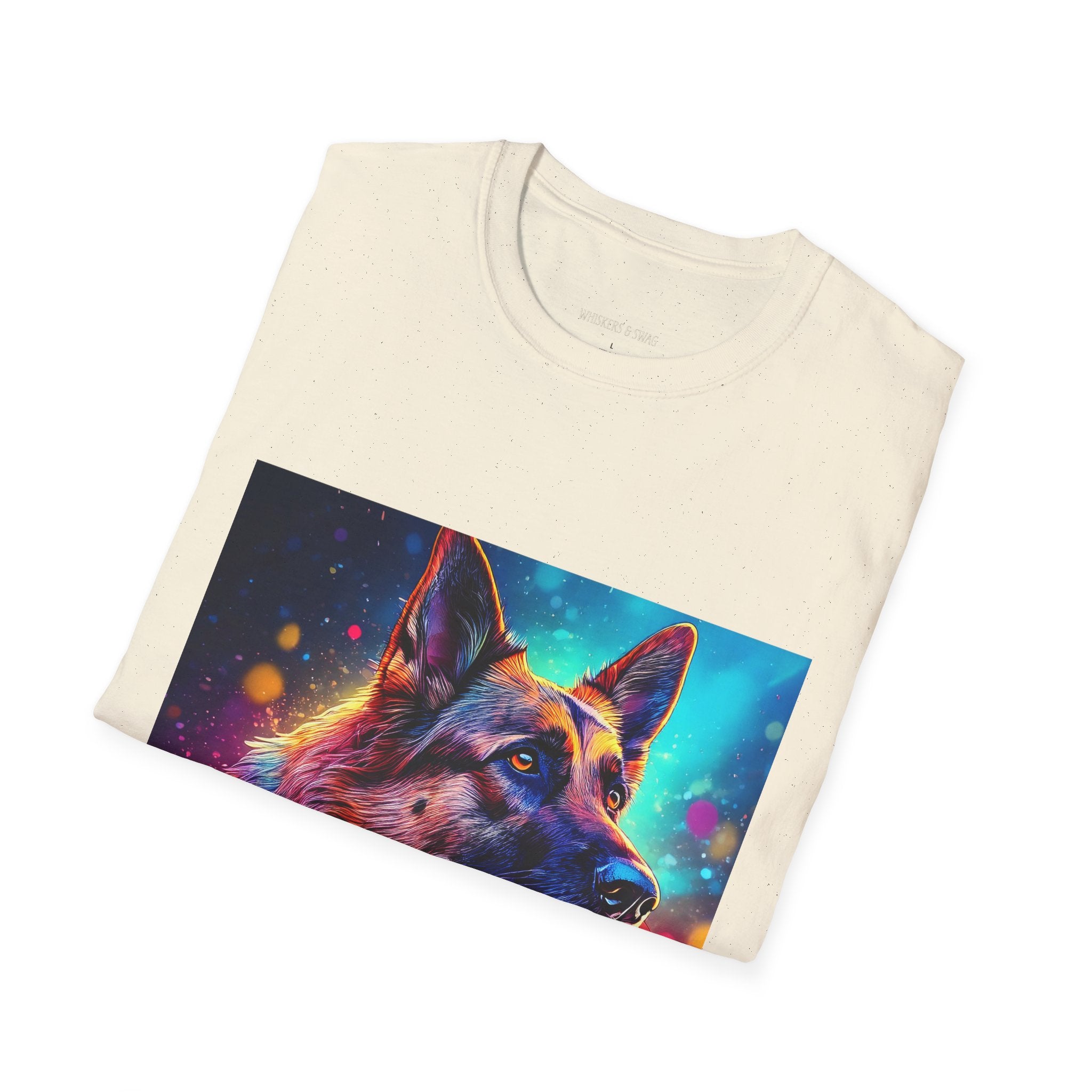Neon German Shepherd T-Shirt — Colorful Pop Art Dog Tee