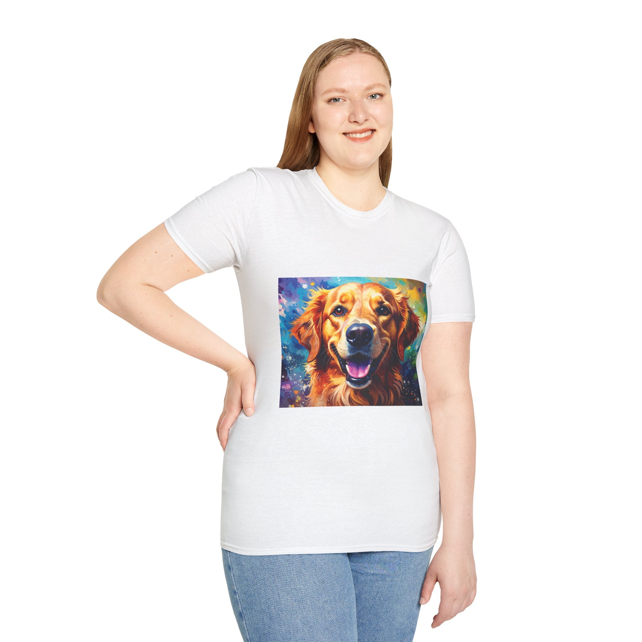 Golden Retriever Pop Art T-Shirt — Colorful Happy Dog Tee