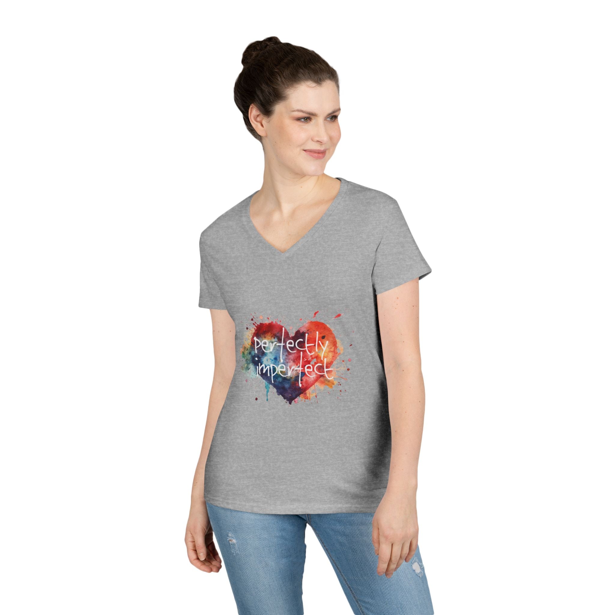 Perfectly Imperfect Heart V-Neck Tee