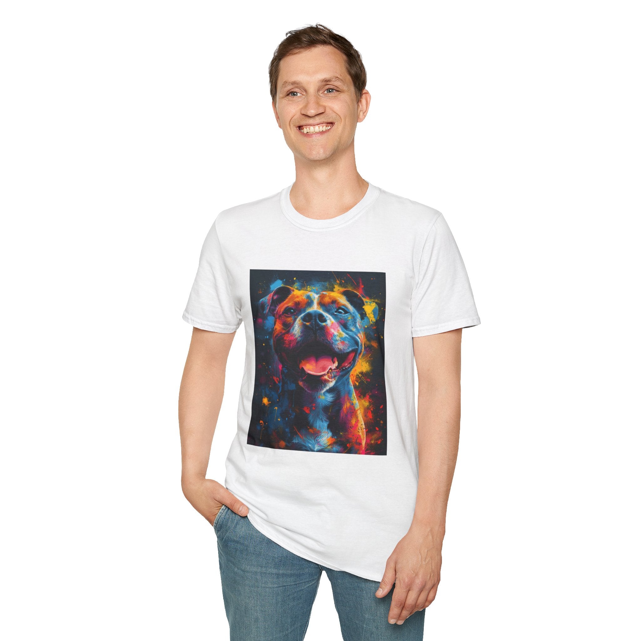 Pitbull Galaxy Pop Art T-Shirt