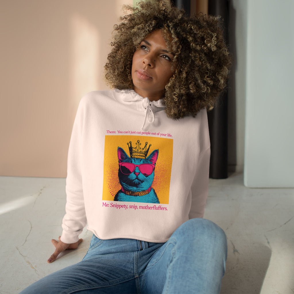 Snippety, Snip - Cropped Cat Hoodie