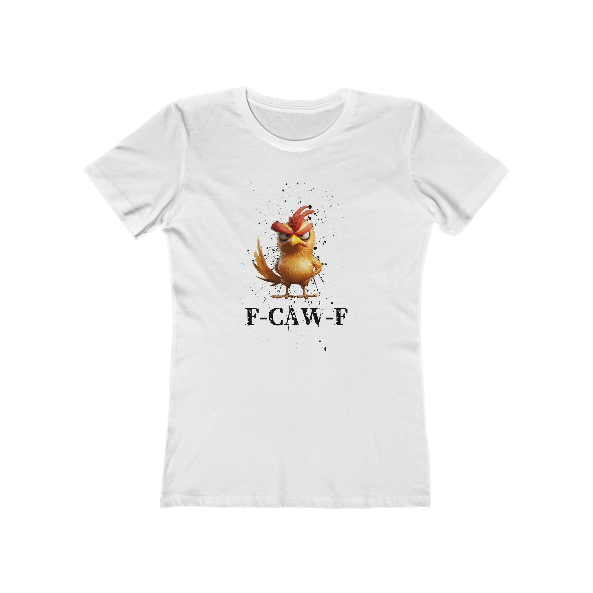 ‘F-CAW-F’ Funny Rooster Boyfriend Shirt