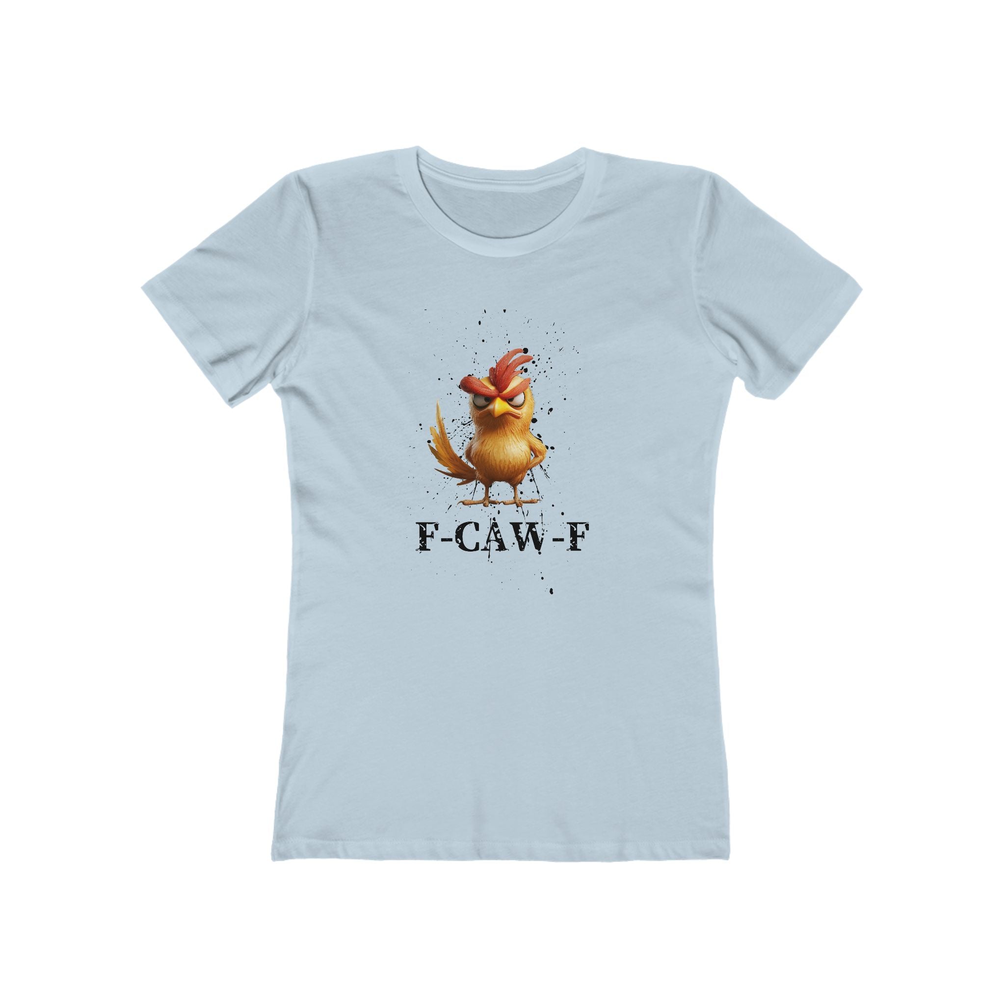 ‘F-CAW-F’ Funny Rooster Boyfriend Shirt