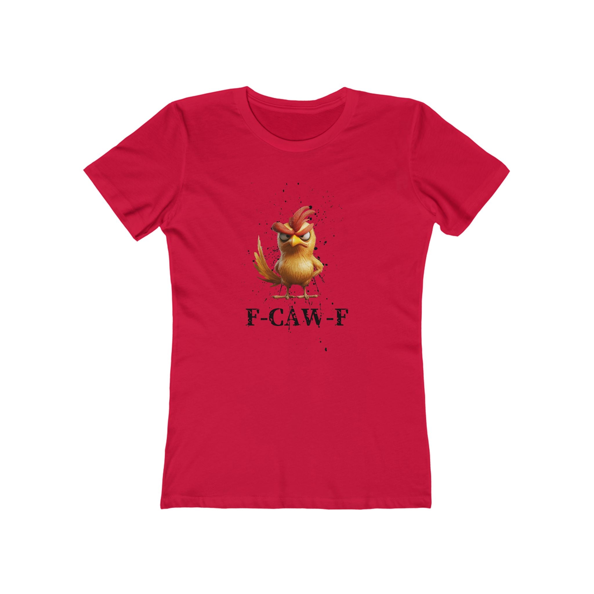 ‘F-CAW-F’ Funny Rooster Boyfriend Shirt