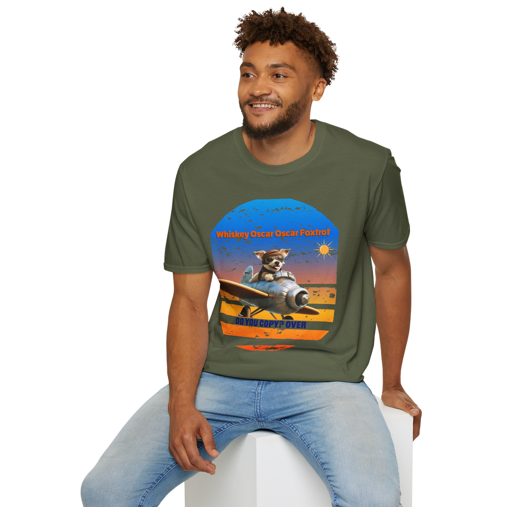 Retro Pilot Dog T-Shirt, Vintage Airplane Tee